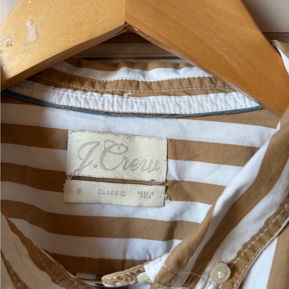 J. Crew Classic-fit washed cotton poplin shirt in stripe 8 - Picture 6 of 8